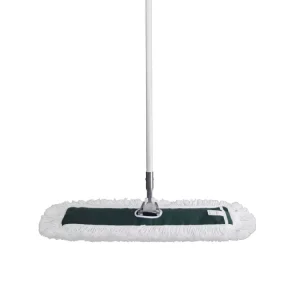 Premium Thick Polyester Cloth Thick Yarn Swivel Dust Mop in Green for Hotel & Property Janitorial Cleaning