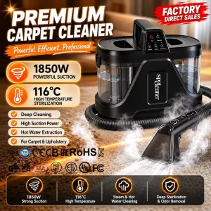 Professional Factory Deep Cleaning Machine Wet Dry CE CB EMC Vacuum Carpet Steam Spot Cleaner for Fabric Car Sofa