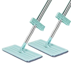 Professional Home Cleaning Set Self Cleaning Flat Mop with Bucket Microfiber Squeegee Hand Free Floor Cleaning Mops