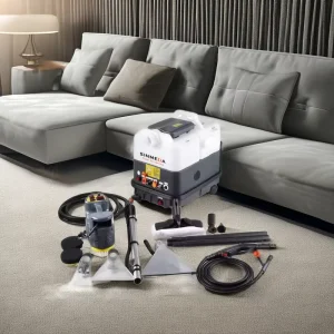 Professional Hot Steam Carpet Cleaner and Industrial Automatic Dirt Extraction Equipment for Car Seat and Sofa