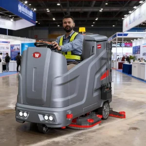 Professional Industrial Floor Scrubber Cleaning Machine with Dual Brush for Factory