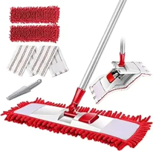 Professional Microfiber Floor Mop Flat Mop for Hardwood Tiles Laminate Vinyl with 2 Refills Extendable Handle