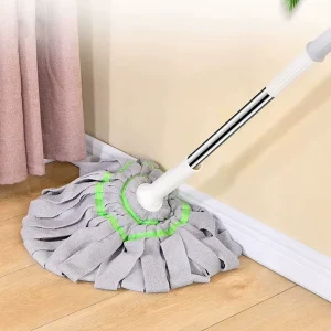 Professional Telescopic Steel Handle Microfiber Cotton Mop Dry Wet Use Twisted Water Self Wringing Eco friendly Durable Floor