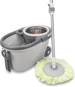 Promotion for Tornado Twist 360 Spinning Rotating Magic Mop Bucket Steel Pole Wheels Self Wringer Quick Dry Sustainable 2