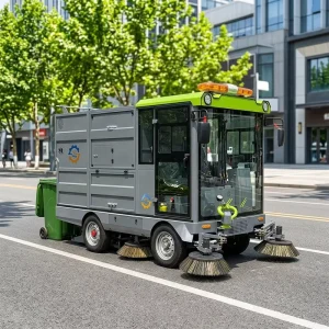 Pure Suction Double-Barrel Sweeper for Industrial Property Street Sweeping