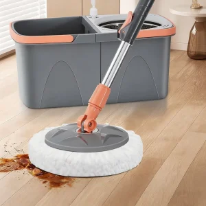 Purple 2-in-1 Wet Dry Floor Mop for Kitchen Cleaning
