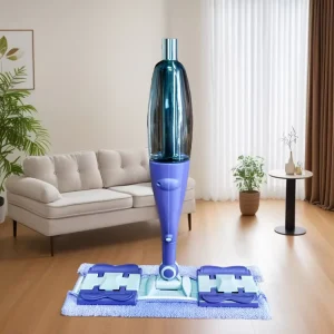 Purple Microfiber Spray Mop with Refillable Bottle and Rotatable Head for Hardwood Floors