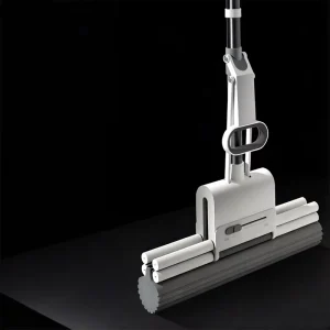 Push Bar Squeeze Mop with Absorbent Sponge Head for Hardwood Floors