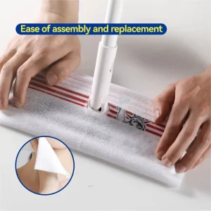 Quick Replacement Peach Dust Mop Deform resistant EVA Baseplate Buckle Clamp Multi type Cleaning Wipes Static Dust Removal