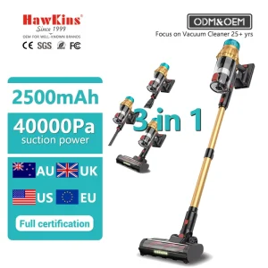 RTS&OEM Cyclone Cordless Vacuum Cleaner HEPA Filtration Lightweight Design Bagless Lithium Ion Battery for Household Car Use