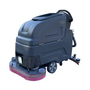 RX680 Walk-Behind Self-Propelled Industrial Floor Scrubber with Double Disc Brush and High-Pressure Water Gun