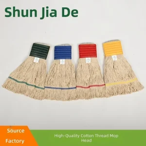 Raw White Cotton Yarn Assorted-Color Mesh Wet and Dry Mop Head for Commercial and Household Cleaning