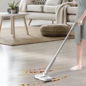 Rechargeable Cordless Electric Spinning Mop with Portable Steamer Function
