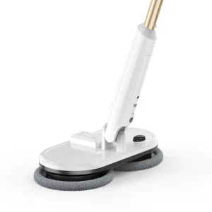 Rechargeable Cordless Wet and Dry Electric Floor Cleaning Mop with 360-Degree Rotary Dual Spinning Heads