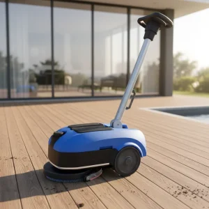 Rechargeable Handheld Electric Small Commercial Wet Cleaning Walk Behind Floor Scrubber Sweeper Machine