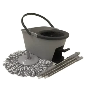 Rectangle Pedal Mop with Steel Pole, Removable Wrist Strap, and Replacement Refill