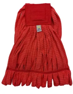 Red Microfiber Strip Cloth Mop Refill Head for Cleaning