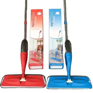 Red and Blue Microfiber Cloth Spray Mop with Water Tank