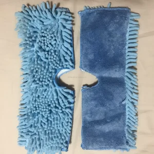 Replacement Twisted Microfiber Wet or Dry Flat Floor Sweeping Vacuum Robot Round Sponge Mop Head for Kitchen Bathroom