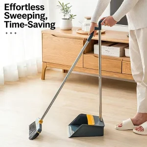 Retail Household Floor Cleaning Foldable Extensible Broom and Dustpan Set