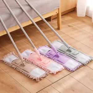 Retractable Chenille Microfiber Floor Cleaning Flat Mop