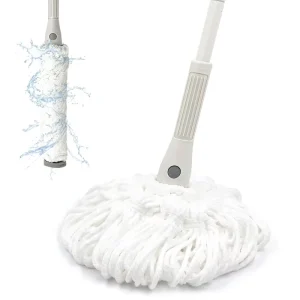 Retractable Detachable Mop with Easy-Squeeze Hands-Free Wringing