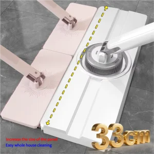 Reusable 360 Degree Spin Magic Flat Mop Wet Dry Cleaning Capabilities Microfibre Fabric Sliding Wringing 90% 100% Dehydration