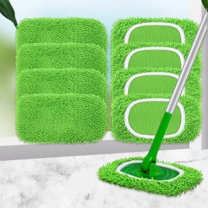 Reusable Chenille Microfiber Mop Refill Pads, Washable Covers for Wet and Dry Cleaning