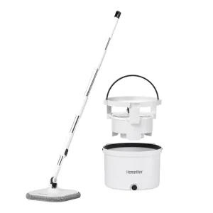 Reusable Microfiber 360-Degree Rotating Flat Mop with Clean and Dirty Water Separation and Telescopic Pole