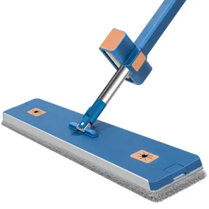 Reusable Microfiber Flat Mop System for Wet and Dry Floor Cleaning