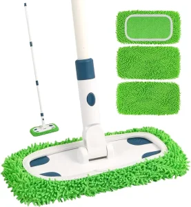 Reusable Microfiber Floor Mop System Wet and Dry Sweeper Kit Includes 1 Sweeper Handle