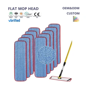 Reusable Microfiber Mop Head Refill for Wet and Dry Commercial Cleaning