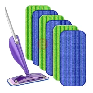 Reusable Microfiber Mop Pads for Wet and Dry Floor Cleaning