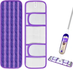 Reusable Microfiber Replacement Mop Pads for Spray Mops and Multi-Surface Floor Cleaning