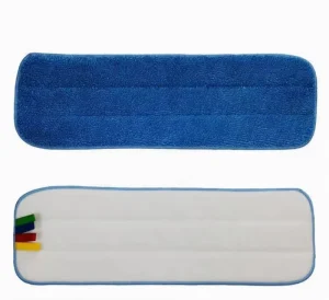 Reusable Washable Microfiber Wet Mop Pads with Color Tag, Aluminum Pole, and Handle