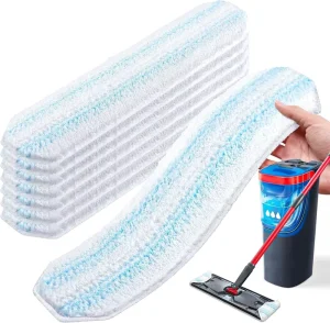 Reusable Washable Super-Absorbent Microfiber Mop Replacement Pads for All Floor Types
