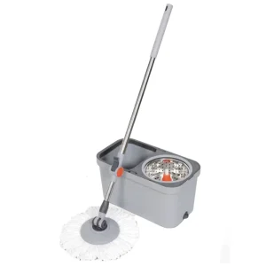Reusable Wet and Dry Mop with Roller Wringer and Double Bucket