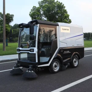 Ride-On Battery-Powered Floor Scrubber Sweeper with Large Capacity for Commercial Roads