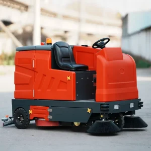 Ride-On Battery-Powered Street Sweeper Scrubber and Floor Washing Machine