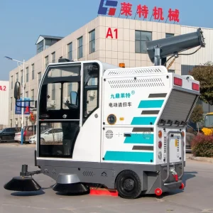 Ride-On Combined Floor Sweeper and Scrubber Machine
