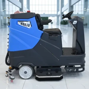 Ride-On Commercial Floor Scrubber Sweeper with Vacuum Suction for Shops Workshops and Warehouses