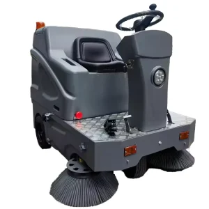 Ride-On Commercial Floor Sweeper, Battery-Powered Industrial Street Sweeper Machine