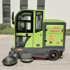 Ride-On Electric Floor Sweeper with 2100 mm Cleaning Width and Enclosed Cabin