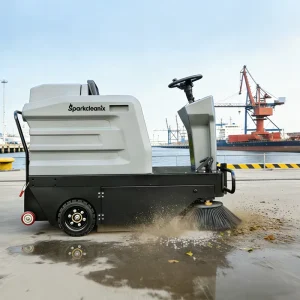 Ride-On Floor Cleaning Autonomous Road Sweeper Machine 6800m2/h Wire Brush Street Sweeping Machine