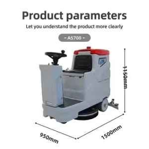 Ride On Floor Scrubber Dryer Electric Industrial Floor Cleaning Machine for Warehouse Factory Mall Custom Supply
