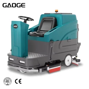 Ride-On Floor Scrubber Machine Dual Brush 120L Tank Factory Floor Cleaning Model X86