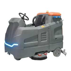 Ride-On Floor Scrubber with Wide Scrubbing Path for Large Areas