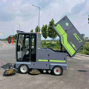 Ride On Floor Sweeper 880L Efficiency Five Brushes One Trash Bin with Core Motor Component