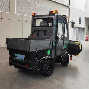 Ride-On Gasoline-Powered Snow Sweeper with 15 HP Engine, Snow Broom and Plow