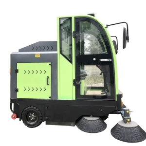 Ride-On Industrial Road and Floor Sweeper with Asphalt Brush